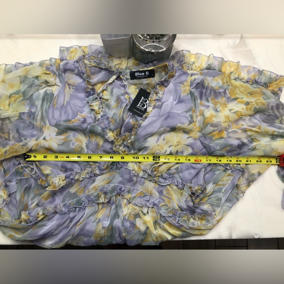 Floral Chiffon Long Sleeve Dress  (2) - Picture 10 of 11